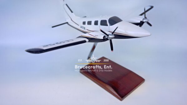 Model of Piper PA-34 Seneca with detailed craftsmanship.